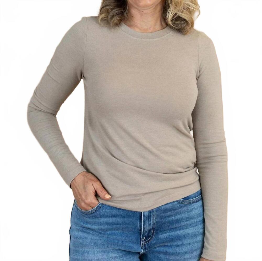 NEW WISHLIST reece long sleeve top in mocha